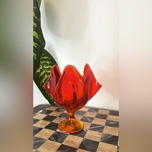 Vintage Viking glass epic swung dish